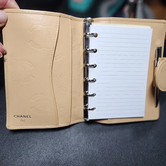 Chanel FLASH FINAL SALE - Cream Cambon Agenda PM /Wallet PRICE is FIRM - Picture 8 of 12